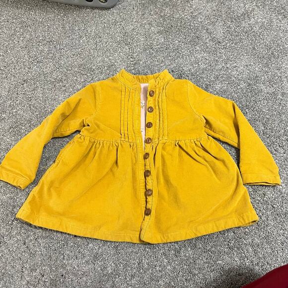 Serendipity by Shrimp and Grits Yellow Corduroy Coat size 4/5 - Picture 1 of 5